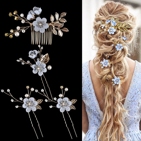 Golden Pearl Grooming Hairpins Set
